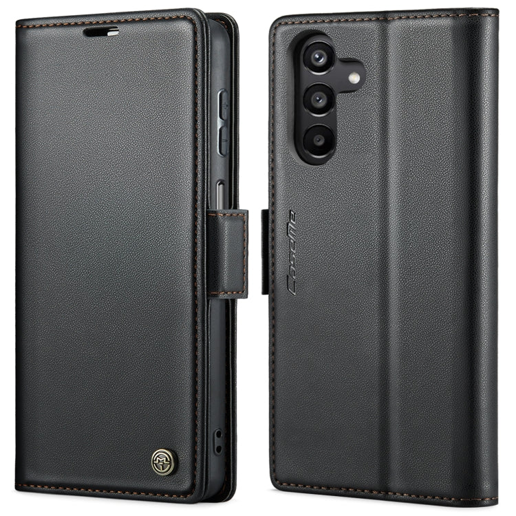 For Samsung Galaxy A15 4G/5G CaseMe 023 Butterfly Buckle Litchi Texture RFID Anti-theft Leather Phone Case(Black)