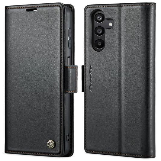 For Samsung Galaxy A15 4G/5G CaseMe 023 Butterfly Buckle Litchi Texture RFID Anti-theft Leather Phone Case(Black)