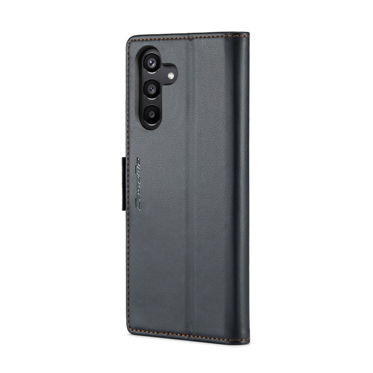 For Samsung Galaxy A15 4G/5G CaseMe 023 Butterfly Buckle Litchi Texture RFID Anti-theft Leather Phone Case(Black)