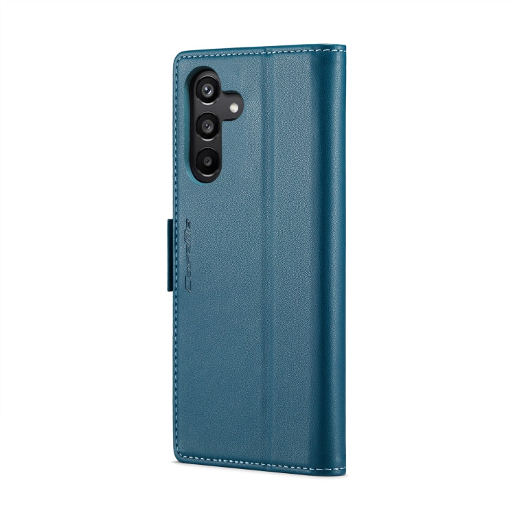For Samsung Galaxy A15 4G/5G CaseMe 023 Butterfly Buckle Litchi Texture RFID Anti-theft Leather Phone Case(Blue)