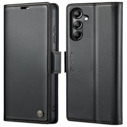 For Samsung Galaxy A05s CaseMe 023 Butterfly Buckle Litchi Texture RFID Anti-theft Leather Phone Case(Black)