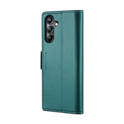 For Samsung Galaxy A05s CaseMe 023 Butterfly Buckle Litchi Texture RFID Anti-theft Leather Phone Case(Pearly Blue)