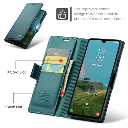 For Samsung Galaxy A05s CaseMe 023 Butterfly Buckle Litchi Texture RFID Anti-theft Leather Phone Case(Pearly Blue)