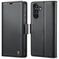 For Samsung Galaxy A35 5G CaseMe 023 Butterfly Buckle Litchi Texture RFID Anti-theft Leather Phone Case(Black)