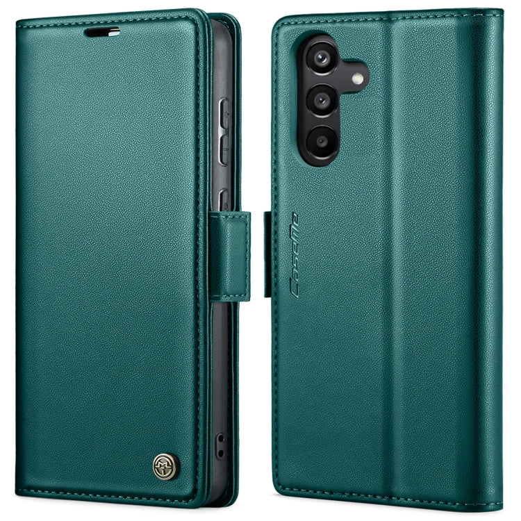 For Samsung Galaxy A35 5G CaseMe 023 Butterfly Buckle Litchi Texture RFID Anti-theft Leather Phone Case(Pearly Blue)