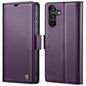 For Samsung Galaxy A35 5G CaseMe 023 Butterfly Buckle Litchi Texture RFID Anti-theft Leather Phone Case(Pearly Purple)