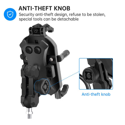 WUPP ZH-1848A1 Motorcycle Shock Absorption Riding Phone Navigation Holder, Style:M8 Ball Joint