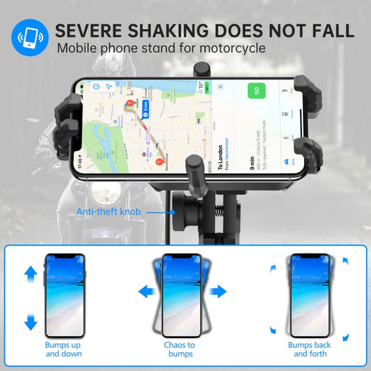 WUPP ZH-1848B1 15W Motorcycle Wireless Fast Charging Phone Navigation Holder, Style:M8 Ball Joint