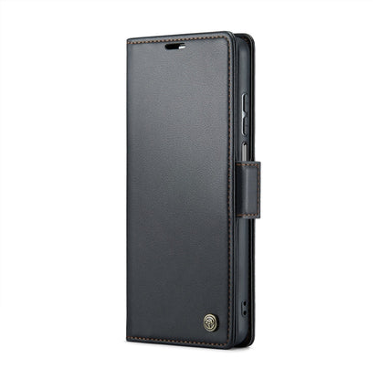 For Xiaomi Redmi Note 9S/Note 9 Pro/Note 9 Pro Max CaseMe 023 Butterfly Buckle Litchi Texture RFID Anti-theft Leather Phone Case(Black)