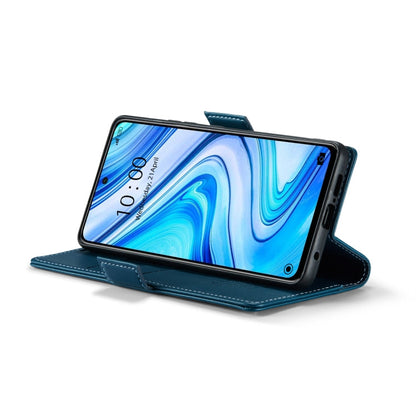For Xiaomi Redmi Note 9S/Note 9 Pro/Note 9 Pro Max CaseMe 023 Butterfly Buckle Litchi Texture RFID Anti-theft Leather Phone Case(Blue)