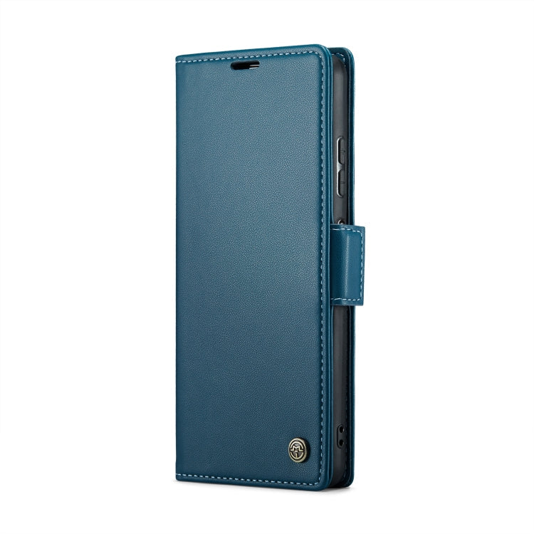 For Xiaomi Redmi Note 12 4G Global CaseMe 023 Butterfly Buckle Litchi Texture RFID Anti-theft Leather Phone Case(Blue)