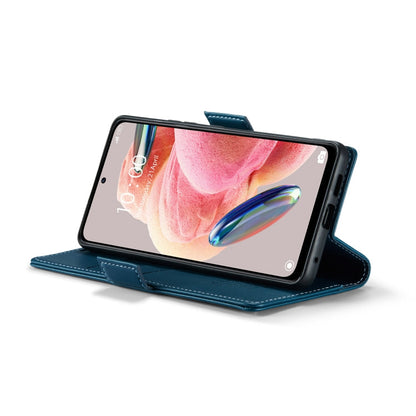 For Xiaomi Redmi Note 12 4G Global CaseMe 023 Butterfly Buckle Litchi Texture RFID Anti-theft Leather Phone Case(Blue)
