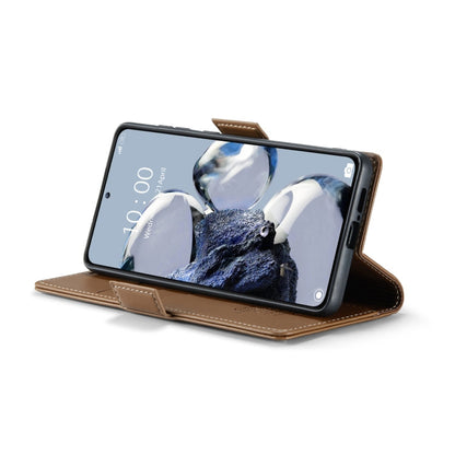 For Xiaomi 12T /12T Pro/Redmi K50 Ultra CaseMe 023 Butterfly Buckle Litchi Texture RFID Anti-theft Leather Phone Case(Brown)