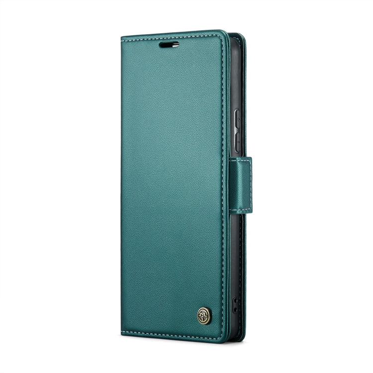 Pour Xiaomi 13T/13T Pro Étui de téléphone en cuir anti-vol RFID CaseMe 023 avec boucle papillon et texture litchi (Bleu nacré)