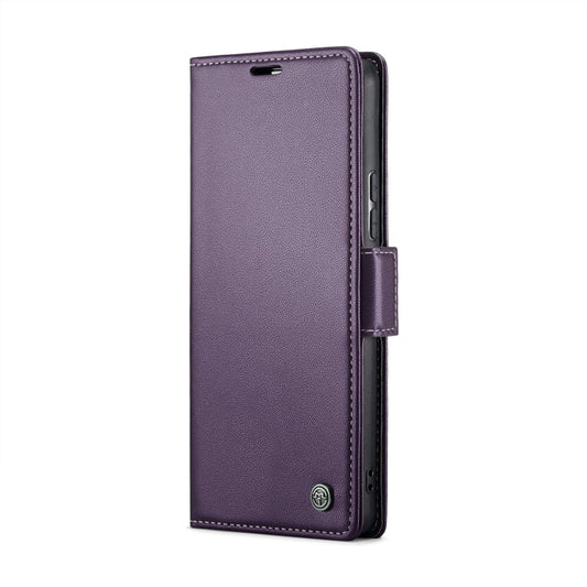 For Xiaomi 13T/13T Pro CaseMe 023 Butterfly Buckle Litchi Texture RFID Anti-theft Leather Phone Case(Pearly Purple)