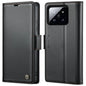 For Xiaomi 14 CaseMe 023 Butterfly Buckle Litchi Texture RFID Anti-theft Leather Phone Case(Black)