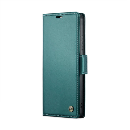 For Xiaomi 14 CaseMe 023 Butterfly Buckle Litchi Texture RFID Anti-theft Leather Phone Case(Pearly Blue)
