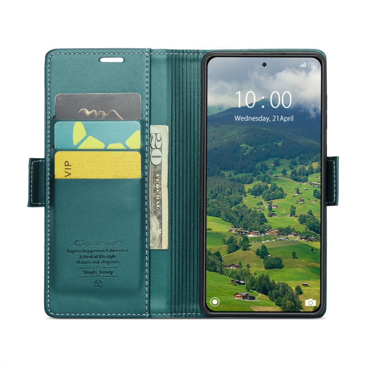 For Xiaomi 14 CaseMe 023 Butterfly Buckle Litchi Texture RFID Anti-theft Leather Phone Case(Pearly Blue)