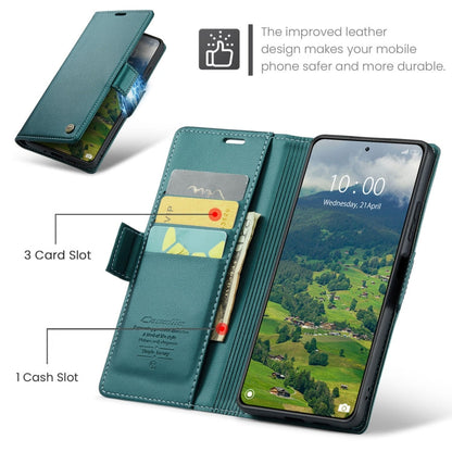 For Xiaomi 14 CaseMe 023 Butterfly Buckle Litchi Texture RFID Anti-theft Leather Phone Case(Pearly Blue)