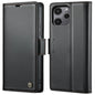 For Xiaomi Poco C65 4G CaseMe 023 Butterfly Buckle Litchi Texture RFID Anti-theft Leather Phone Case(Black)