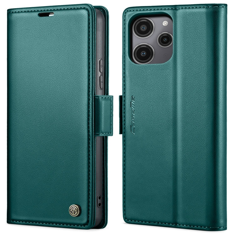 For Xiaomi Poco C65 4G CaseMe 023 Butterfly Buckle Litchi Texture RFID Anti-theft Leather Phone Case(Pearly Blue)