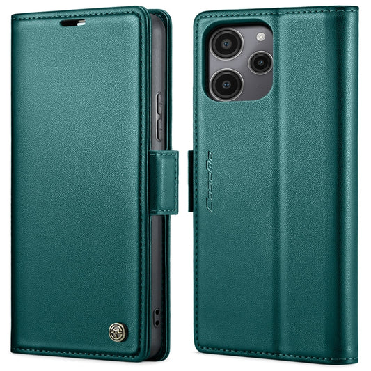 For Xiaomi Poco C65 4G CaseMe 023 Butterfly Buckle Litchi Texture RFID Anti-theft Leather Phone Case(Pearly Blue)
