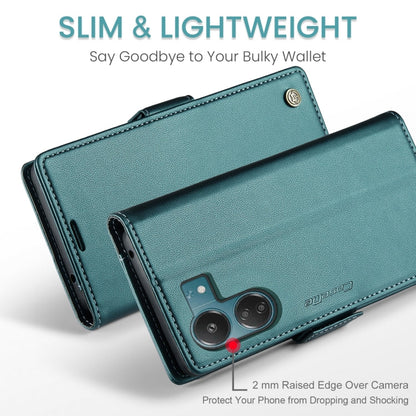For Xiaomi Poco C65 4G CaseMe 023 Butterfly Buckle Litchi Texture RFID Anti-theft Leather Phone Case(Pearly Blue)