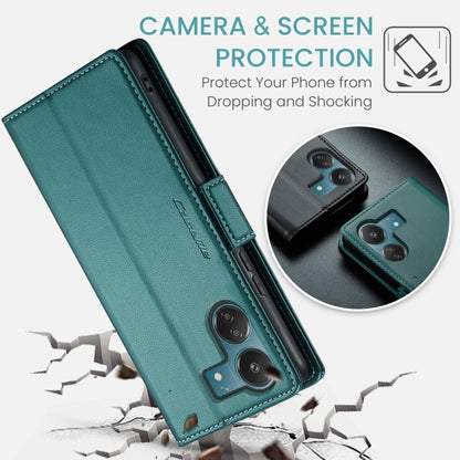 For Xiaomi Poco C65 4G CaseMe 023 Butterfly Buckle Litchi Texture RFID Anti-theft Leather Phone Case(Pearly Blue)
