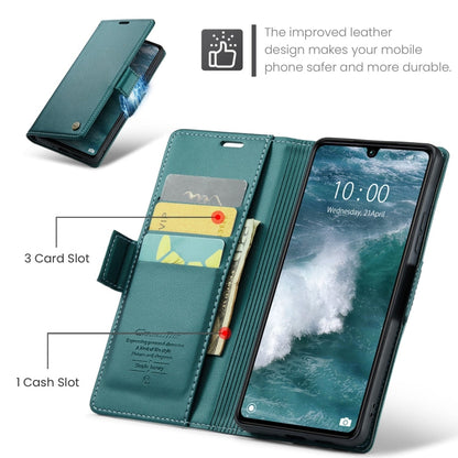 For Xiaomi Poco C65 4G CaseMe 023 Butterfly Buckle Litchi Texture RFID Anti-theft Leather Phone Case(Pearly Blue)