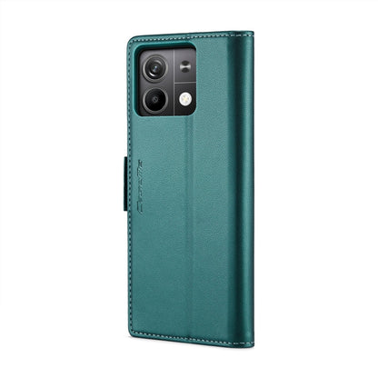 For Xiaomi Redmi Note 13 5G CaseMe 023 Butterfly Buckle Litchi Texture RFID Anti-theft Leather Phone Case(Pearly Blue)