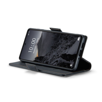 For Xiaomi Redmi Note 13 Pro 5G CaseMe 023 Butterfly Buckle Litchi Texture RFID Anti-theft Leather Phone Case(Black)