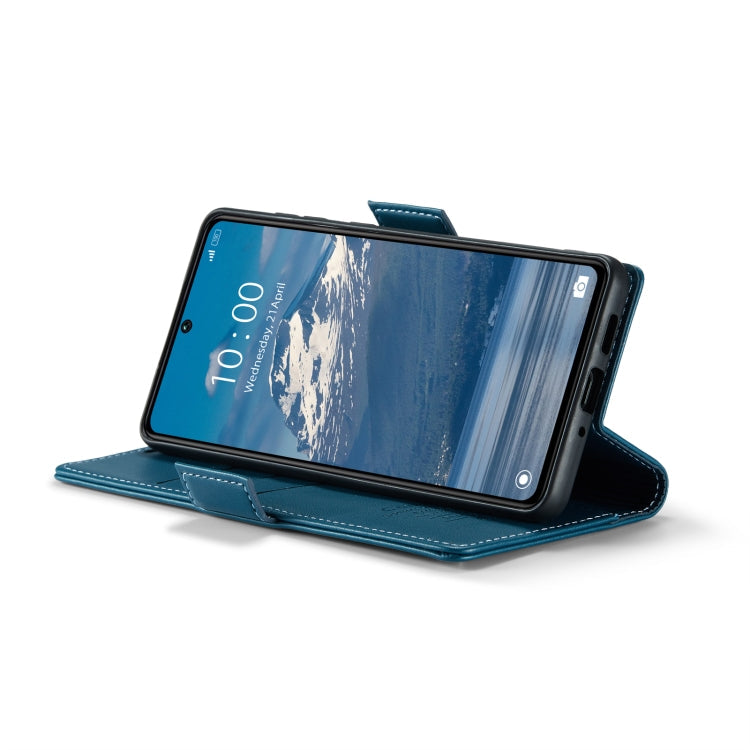 For Xiaomi Poco X6 5G CaseMe 023 Butterfly Buckle Litchi Texture RFID Anti-theft Leather Phone Case(Blue)