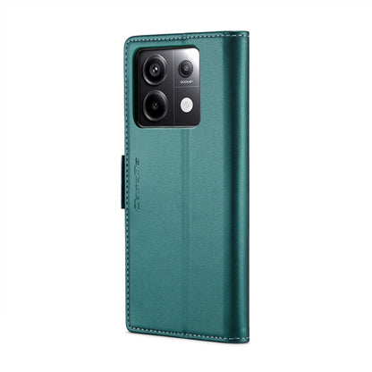 For Xiaomi Poco X6 5G CaseMe 023 Butterfly Buckle Litchi Texture RFID Anti-theft Leather Phone Case(Pearly Blue)