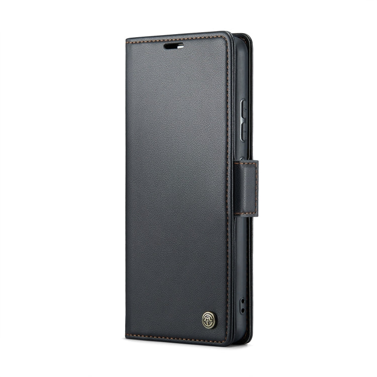 For Xiaomi Redmi Note 13 Pro+ 5G CaseMe 023 Butterfly Buckle Litchi Texture RFID Anti-theft Leather Phone Case(Black)