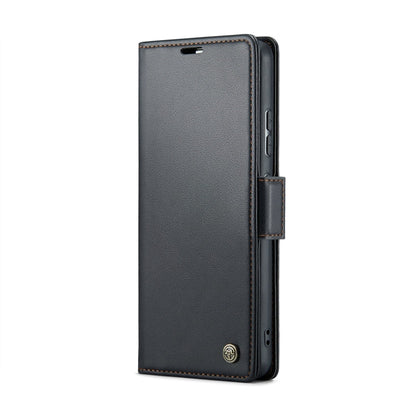 For Xiaomi Redmi Note 13 Pro+ 5G CaseMe 023 Butterfly Buckle Litchi Texture RFID Anti-theft Leather Phone Case(Black)