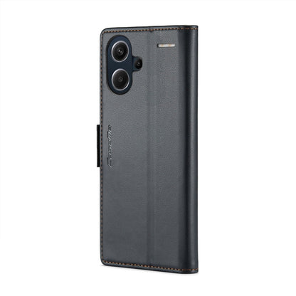 For Xiaomi Redmi Note 13 Pro+ 5G CaseMe 023 Butterfly Buckle Litchi Texture RFID Anti-theft Leather Phone Case(Black)