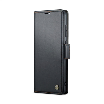 For Xiaomi Poco X6 Pro 5G/Redmi K70E 5G CaseMe 023 Butterfly Buckle Litchi Texture RFID Anti-theft Leather Phone Case(Black)