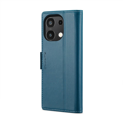 Pour Xiaomi Redmi Note 13 4G Étui CaseMe 023 Boucle Papillon Texture Litchi RFID Antivol Étui en Cuir (Bleu)