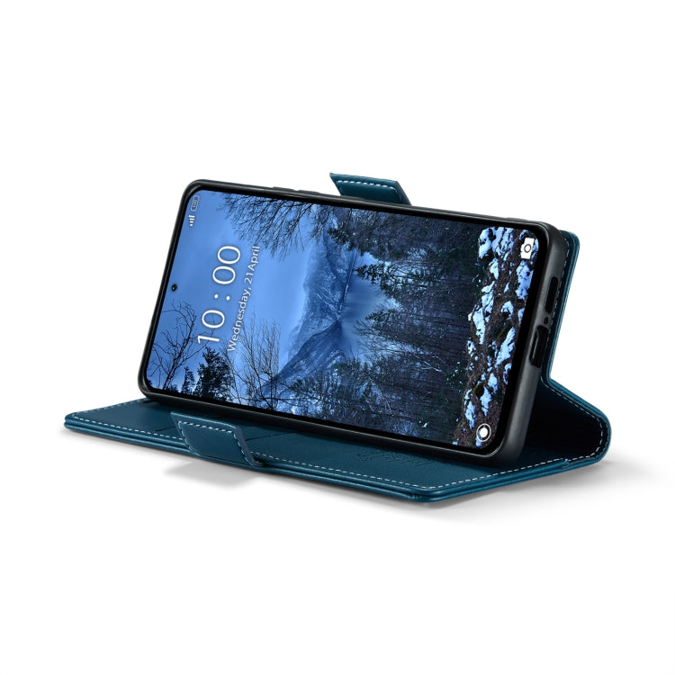 Pour Xiaomi Redmi Note 13 4G Étui CaseMe 023 Boucle Papillon Texture Litchi RFID Antivol Étui en Cuir (Bleu)