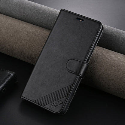 For vivo Y100i 5G AZNS Sheepskin Texture Flip Leather Phone Case(Black)