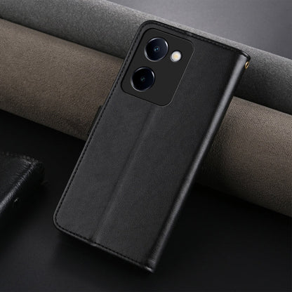 For vivo Y100i 5G AZNS Sheepskin Texture Flip Leather Phone Case(Black)