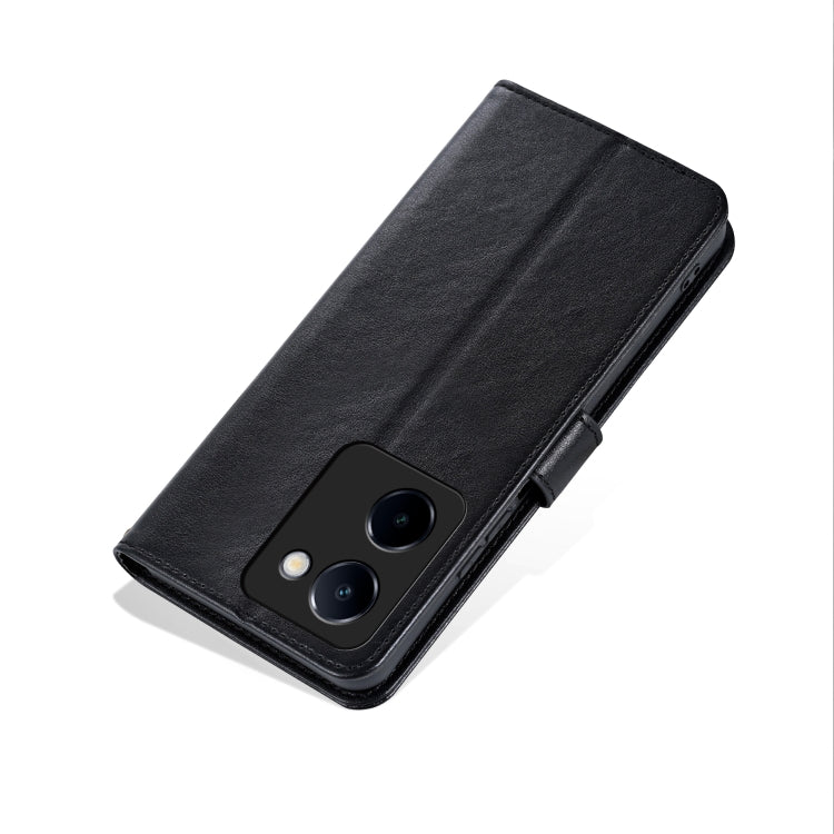 For vivo Y100i 5G AZNS Sheepskin Texture Flip Leather Phone Case(Black)
