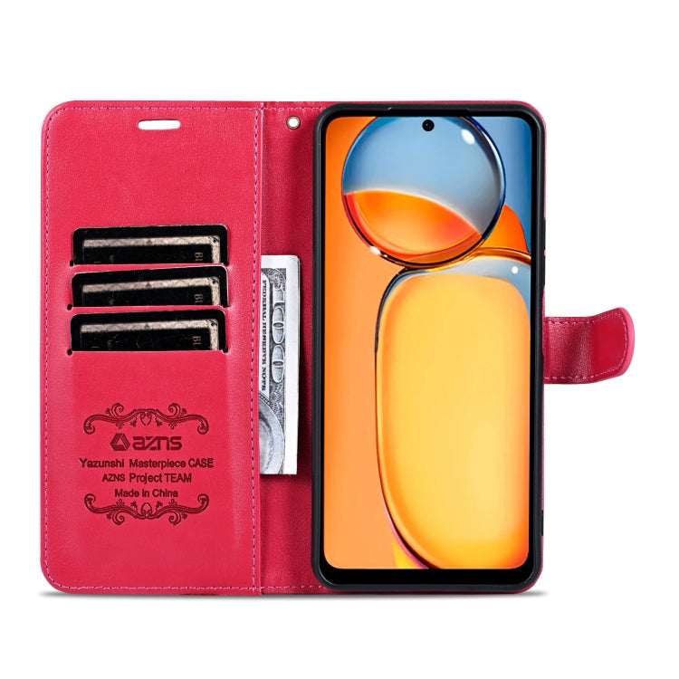 For vivo Y100i 5G AZNS Sheepskin Texture Flip Leather Phone Case(Red)