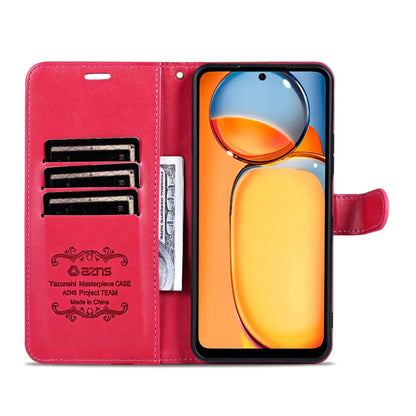 For vivo Y100i 5G AZNS Sheepskin Texture Flip Leather Phone Case(Red)