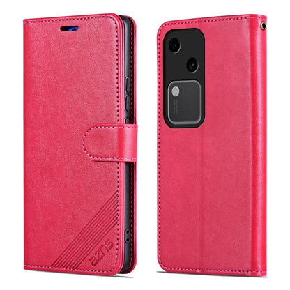 For vivo S18 AZNS Sheepskin Texture Flip Leather Phone Case(Red)