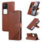 Pour étui de téléphone en cuir rabattable à texture peau de mouton AZNS pour vivo S18 Pro (marron)