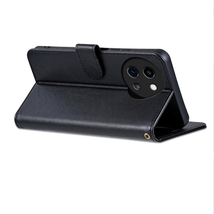 For vivo Y200i 5G / Y38 / T3X AZNS Sheepskin Texture Flip Leather Phone Case(Black)