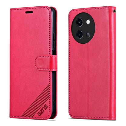 For vivo Y200i 5G / Y38 / T3X AZNS Sheepskin Texture Flip Leather Phone Case(Red)