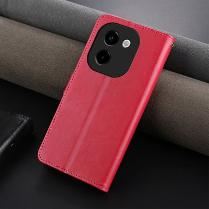 For vivo Y200 5G AZNS Sheepskin Texture Flip Leather Phone Case(Red)