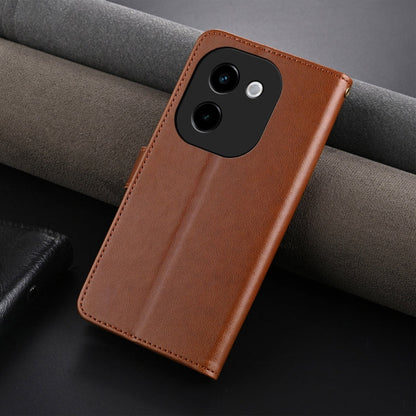 For vivo Y200 5G AZNS Sheepskin Texture Flip Leather Phone Case(Brown)